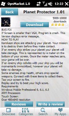 ��ѵ�Windows MobileӦ�������̵� -- OpnMarket