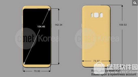 三星galaxy s8设计图大全 三星s8指纹识别后置屏占比提高3