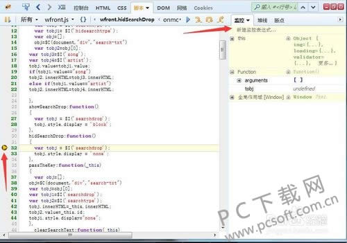 FireBug��ô����js��