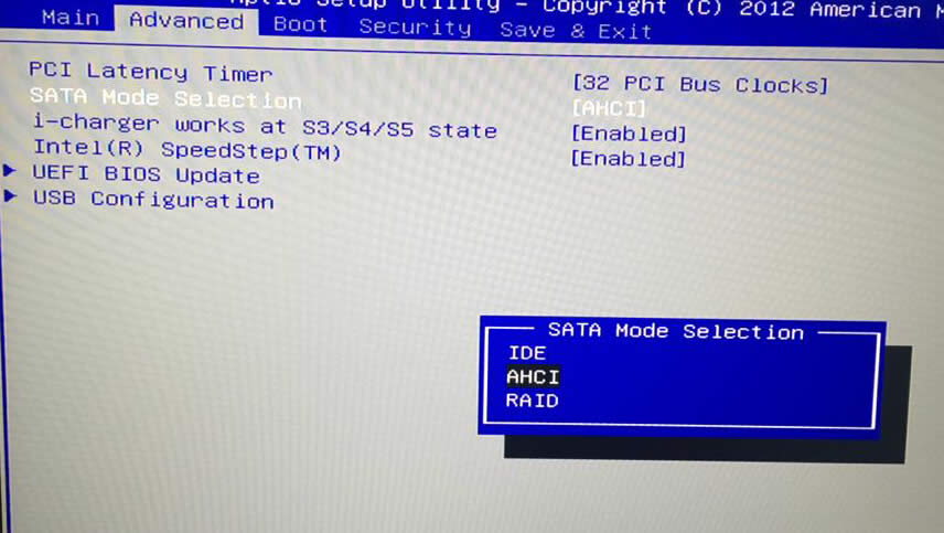 �߲ʺ�����BIOS�޸�Ӳ��AHCI��IDEģʽ�ķ���