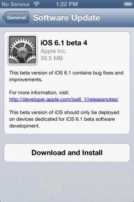 iOS 6.1 beta4 ���԰�ٷ������ѷų���iOS6.1��ʽ�滹��Զ��