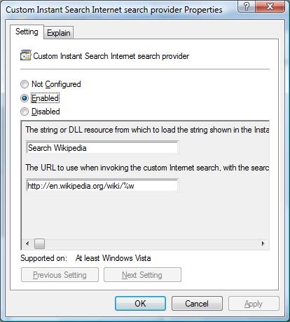 �Զ���Vista�˵�����ΪGoogle����