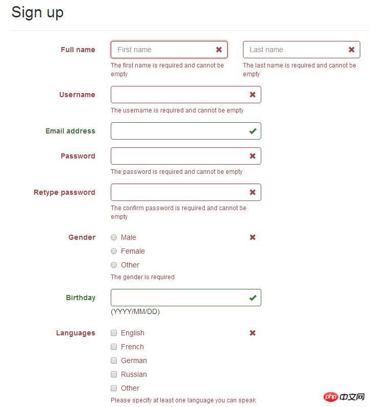 Bootstrap如何使用表单验证插件bootstrapValidator?(代码案例)