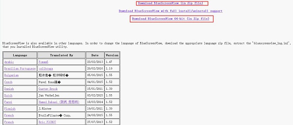 Win7��ô��BlueScreenView�鿴����ԭ��
