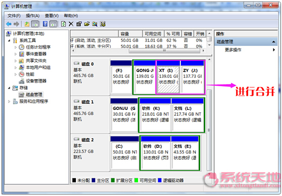 ��Ƚ���Win7 64λ�������º���Ӧ�ô��̺ϲ��ļ���